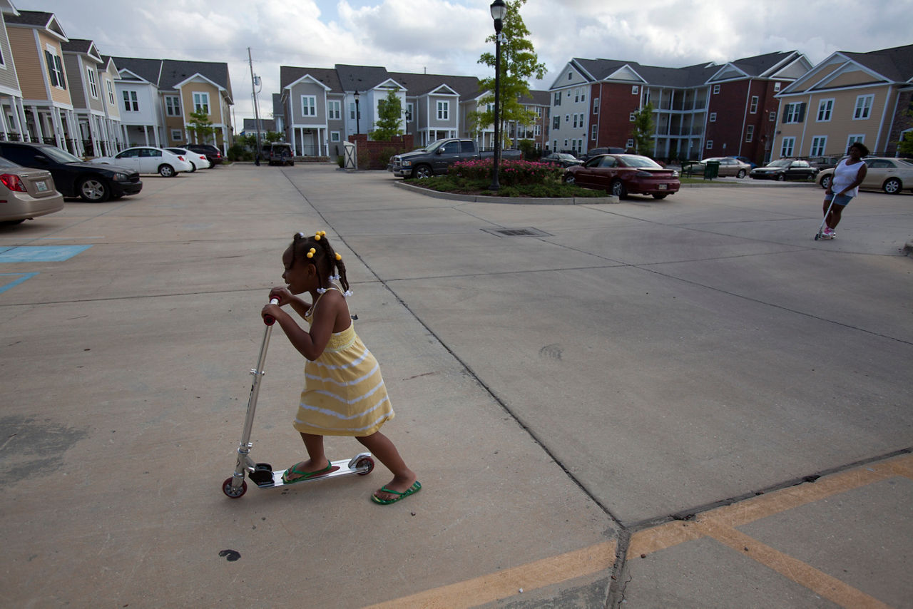 Columbia Parc development. This is a mixed income development that was built at the site of one of the public housing projects (St. Bernard Housing Project) that was completely flooded during Hurricane Katrina.