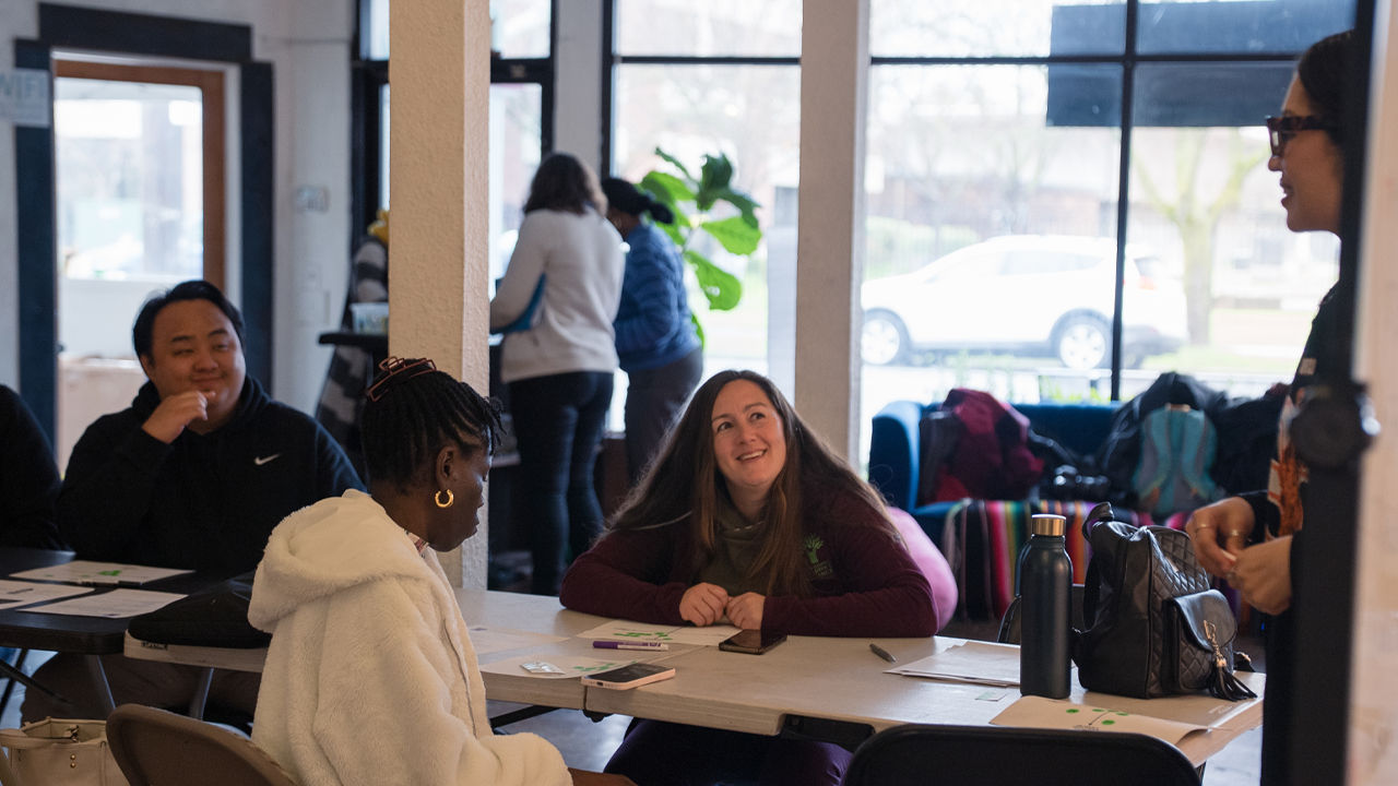 Monica Ruelas Mares, now former manager of Local Children’s Policy at Youth Forward and current Children’s Fund Oversight Commissioner, leads a few power mapping activities at the intergenerational Sac Kids First Coalition meeting at Sol Collective, a community-based cultural hub that bridges social justice, youth empowerment and community workshops.