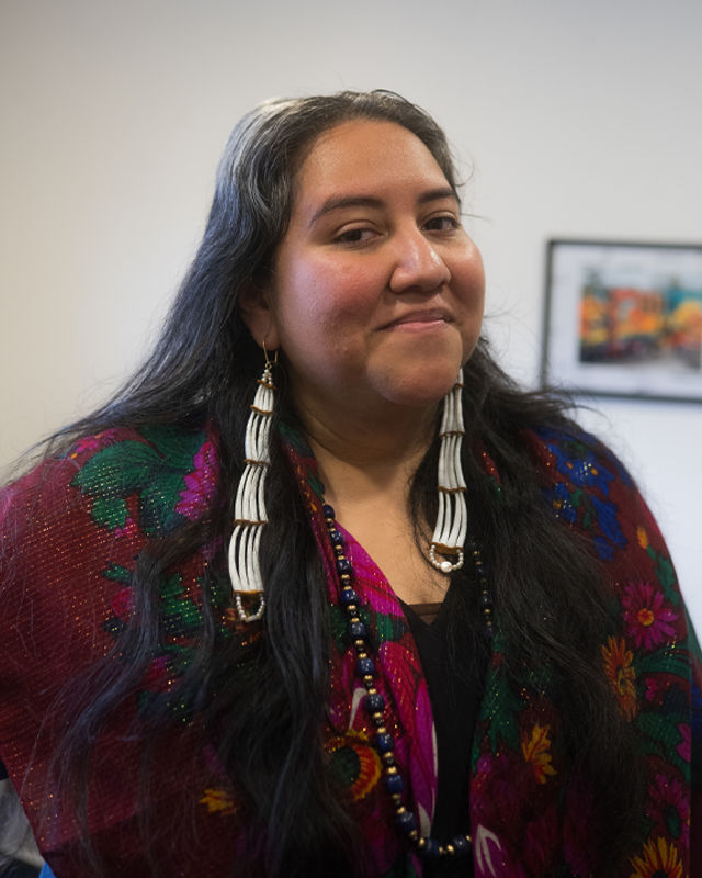 Tona Miranda, the manager of Tribal Programs and Advocacy at Youth Forward, poses for a portrait.