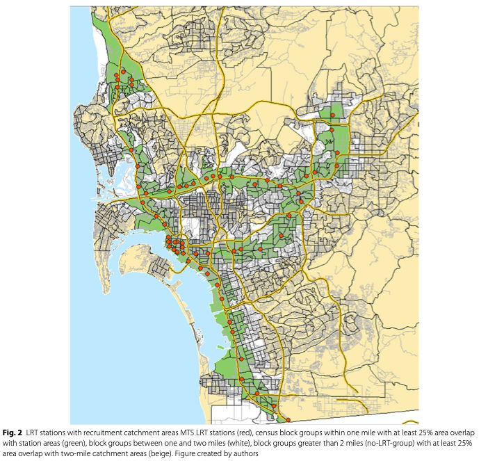LRT Stations With Recruitment Catchment Areas