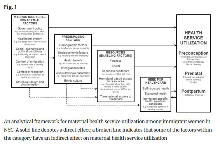 Maternal health service utilization among NYC immigrant women: an analytical framework