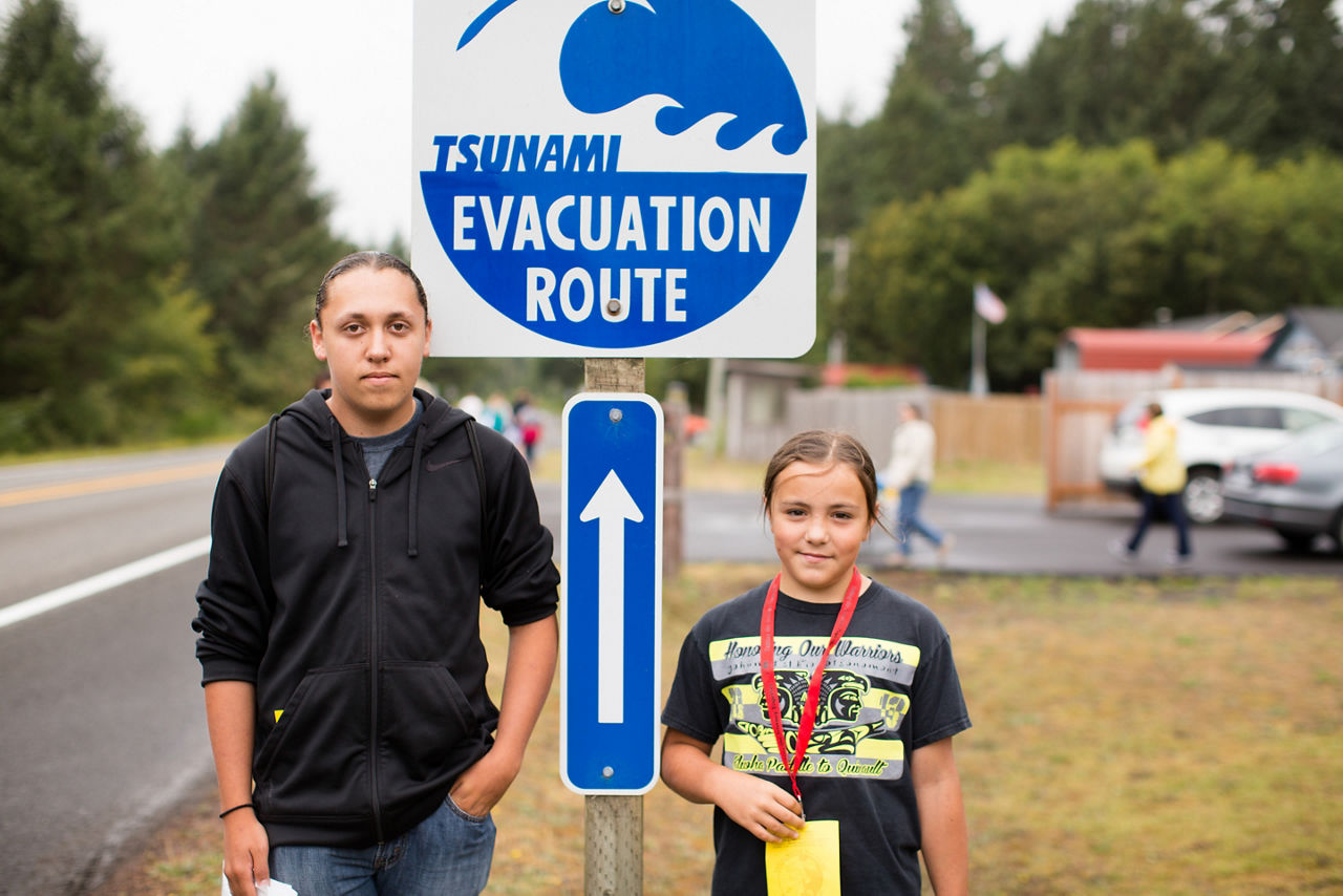 Shoalwater Bay 2016 Culture of Health. Shoalwater Bay 2016 Culture of Health. Yellow Brick Road Tsunami / Health Walk. The commnuity walks the mapped route to take if a tsunami were to hit.