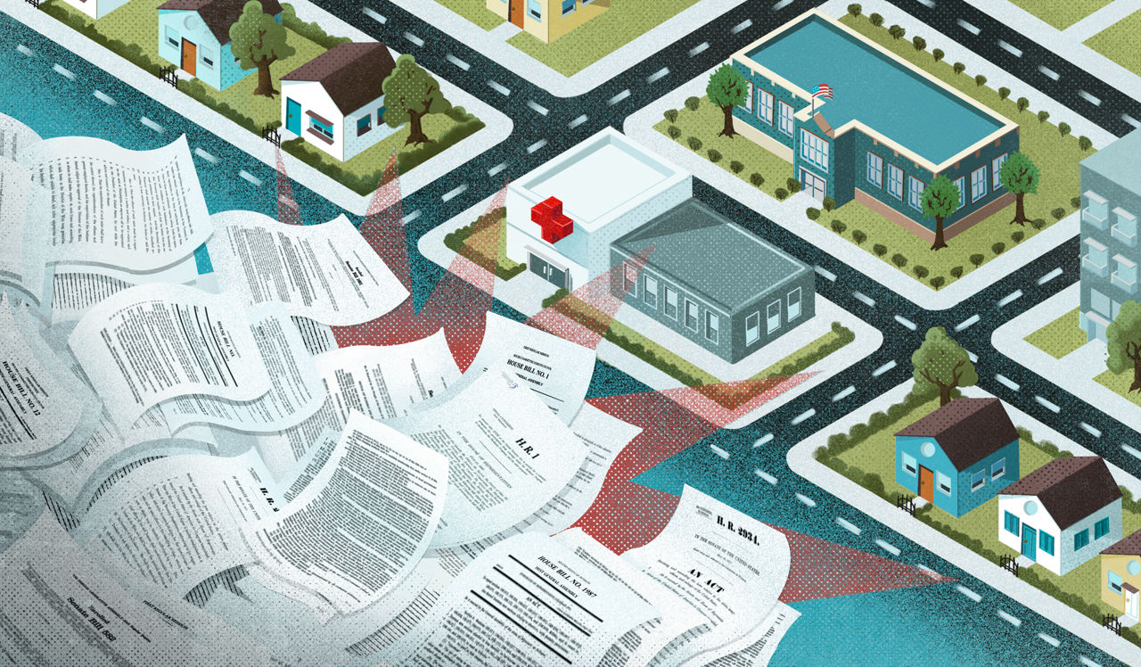 Illustration of city. 