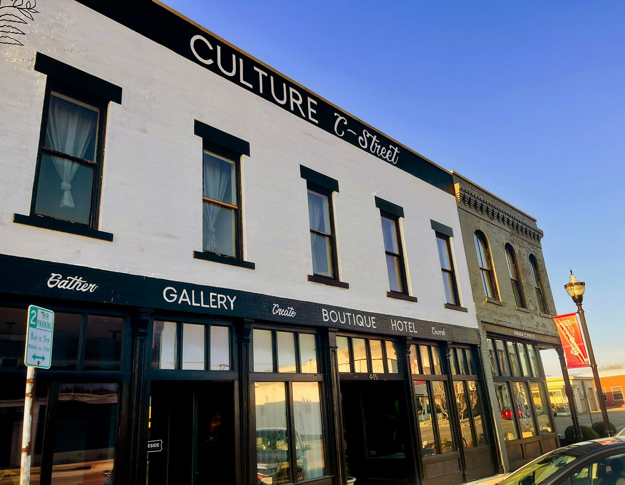 A building marked “Culture C-Street,” representing identity, expression, and community.