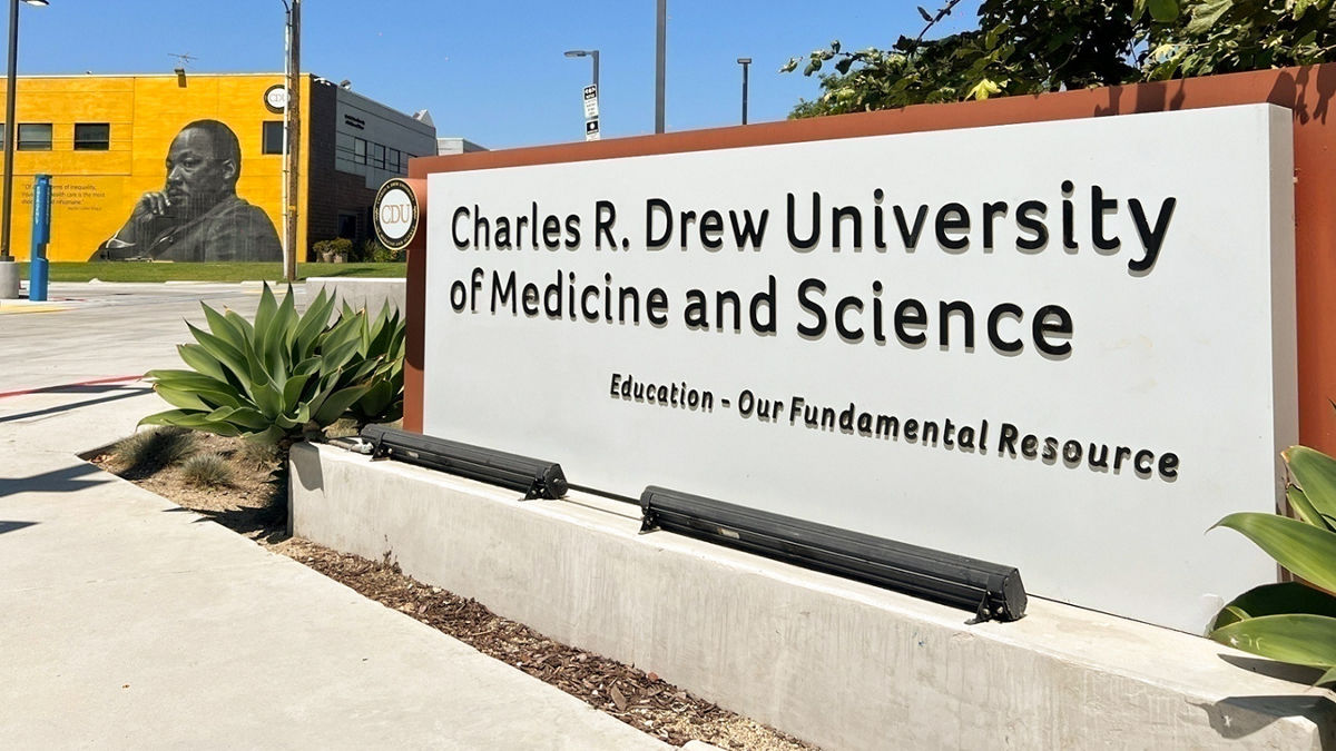 Charles R. Drew University of Medicine and Science sign.