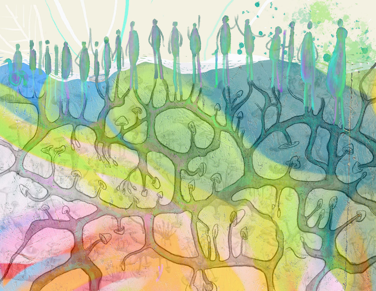 Interdependence Illustration created for Advancing Collective Wellbeing web page.