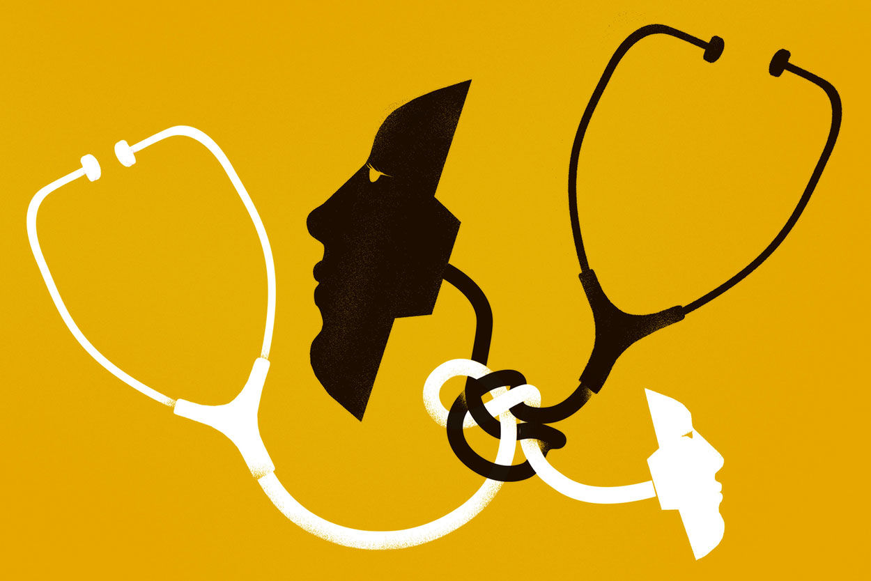 Intersection of Race and Health illustration.