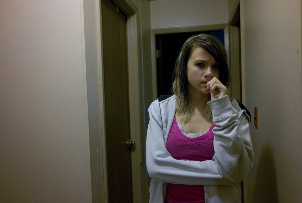 Autumn, once a drug user, in her home with her mother. Autumn was helped by pilot of a program which engages courts, service providers, community groups and volunteers to help teens in trouble. Dayton, Ohio. Reclaiming Futures.