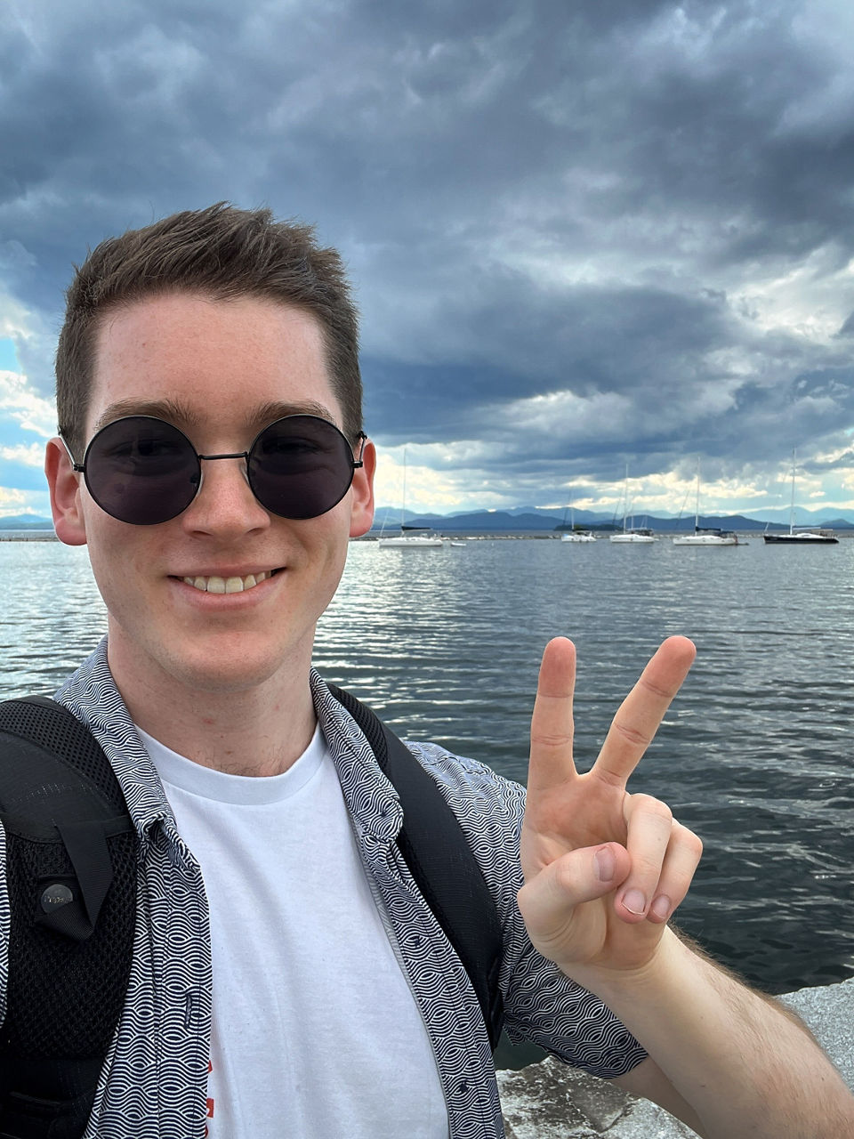 Paul at Perkins Pier, Burlington waterfront.