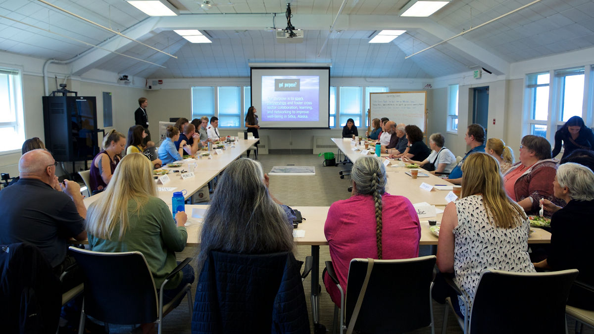 SITKA, ALASKA - SEPTEMBER 2019: Community meeting at the Southeast Alaska Regional Health Consortium SEARHC/Mt. Edgecumbe Medical Center in Sitka, Alaska.