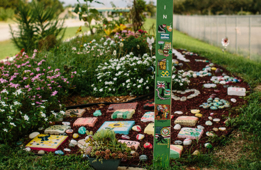 A roadside memorial to a shooting victim.