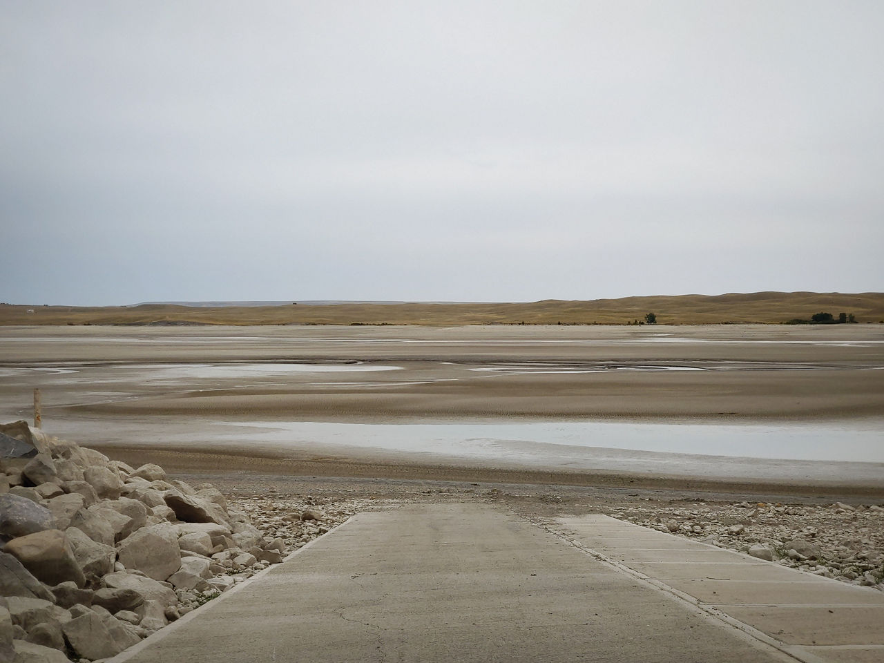 A reservoir in Great Falls, Montana, that supplies water for irrigation. 