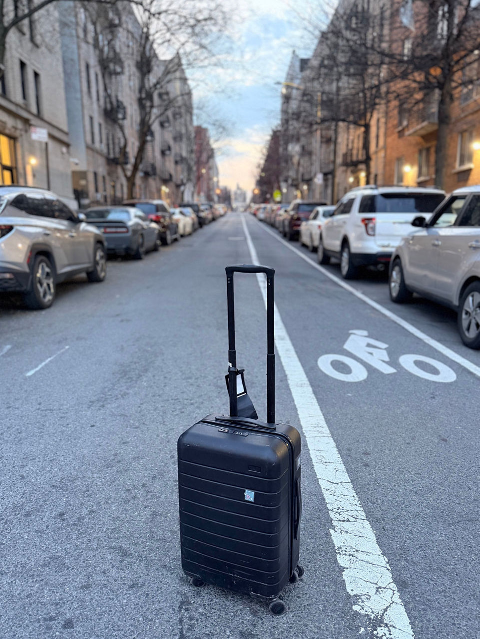 A photo of a suitcase in Manhattan, N.Y., taken by Ty Fujimura.