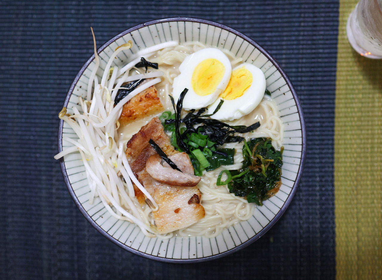 A plate of Japanese-American food, including ramen, prepared by Ty Fujimura.