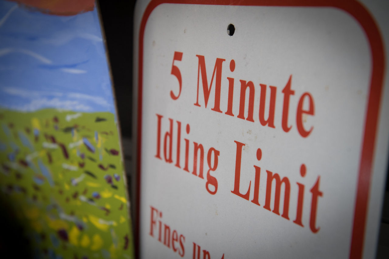 Street parking sign.
