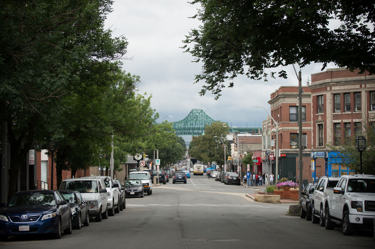 A view of Broadway, the main artery through downtown Chelsea.  (AEM Chelsea, MA story image)