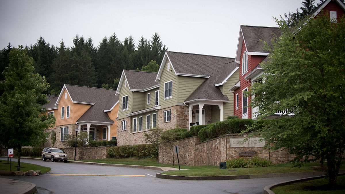 Liberty Mews. Affordable townhomes for families, built in 2014. Intended to be mixed use though that phase of the project hasn't happened yet.