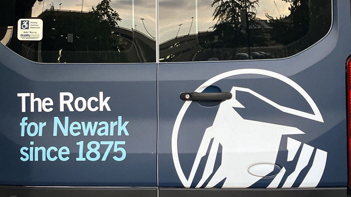 A photo of a decal on a van that belongs to Prudential Financial, a long-standing institution in the city of Newark, N.J. 
