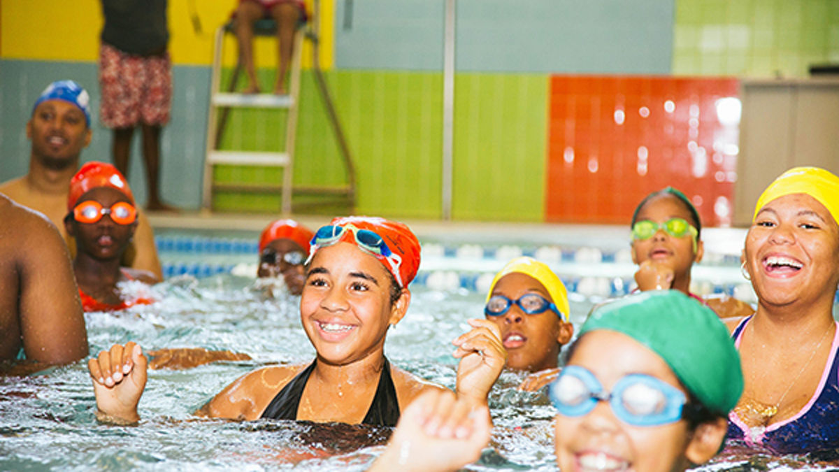 Swim class at New Settlement