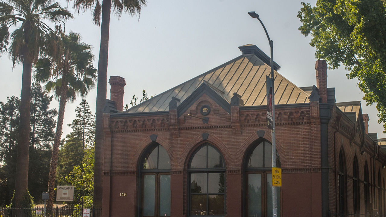 Brick building in Stockton, California