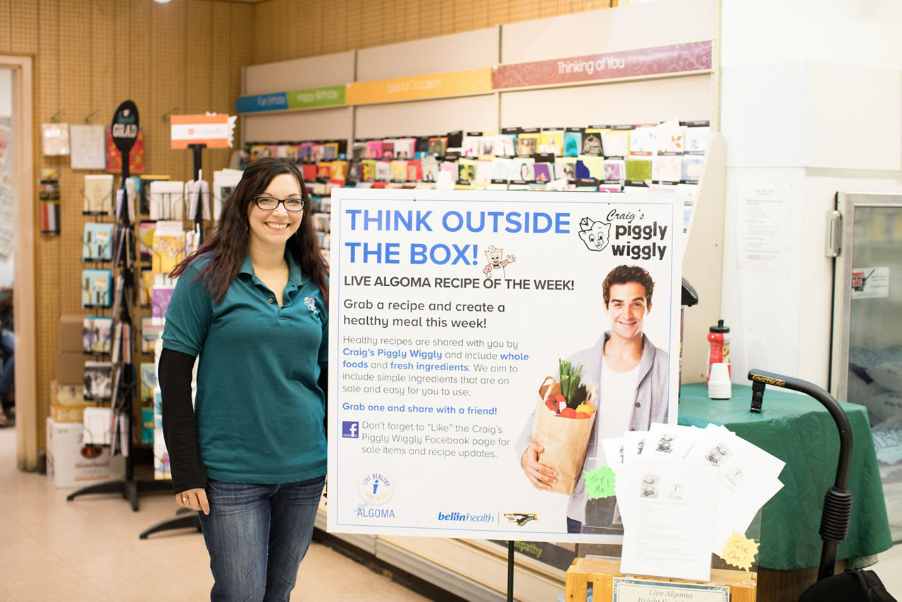 Nicole Meverdam, an employee of the Algoma Piggly Wiggly