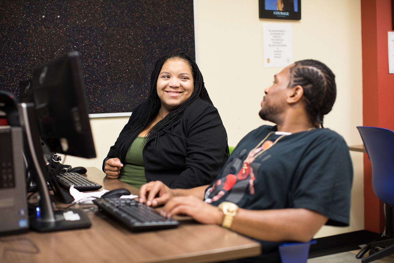 Lecara Allen (left) and Leroy Foster III